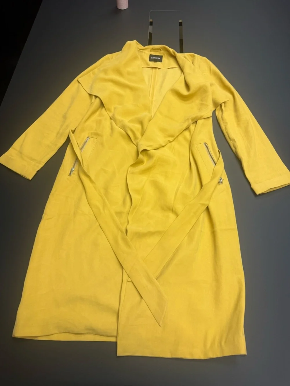 Express Mustard Yellow Lightweight Drape Jacket 🧥